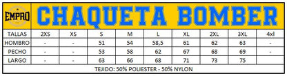 Chaqueta Bomber Oficial O Negra 2022