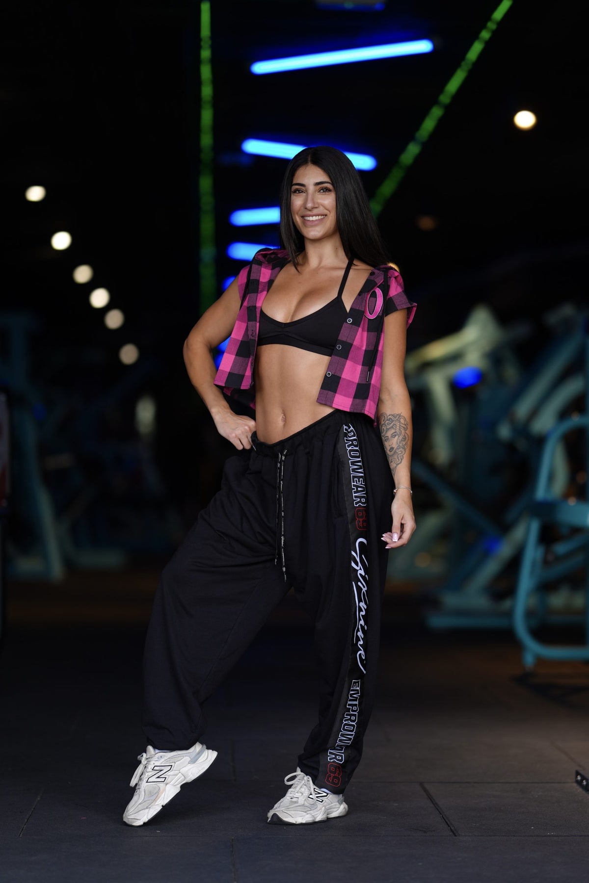 SOBRECAMISA CUADROS OLYMPIA AMATEUR FIT ROSA