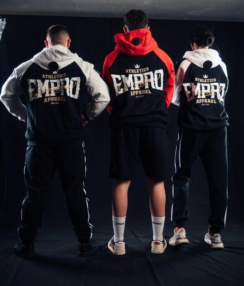 Sixnine Empro Classic Series Black-Red Hooded Tracksuit