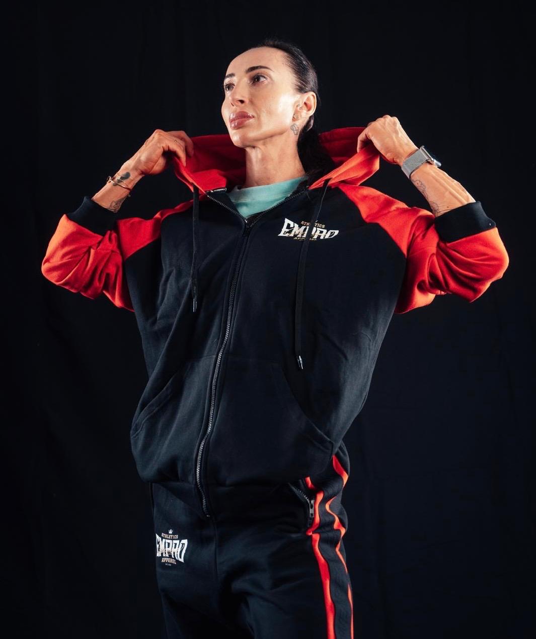 Sixnine Empro Classic Series Black-Red Hooded Tracksuit