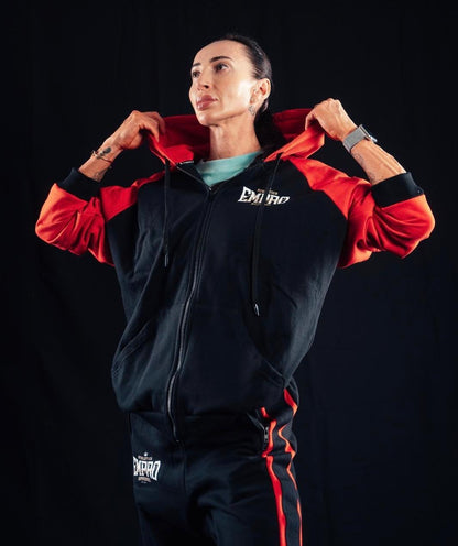 Sixnine Empro Classic Series Black-Red Hooded Tracksuit