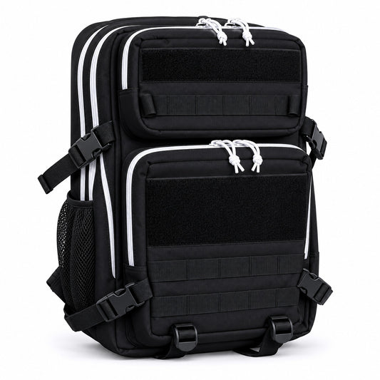 MOCHILA TACTICA EMPRO NEGRA-BLANCA