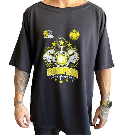European Black Bodybuilding T-Shirt