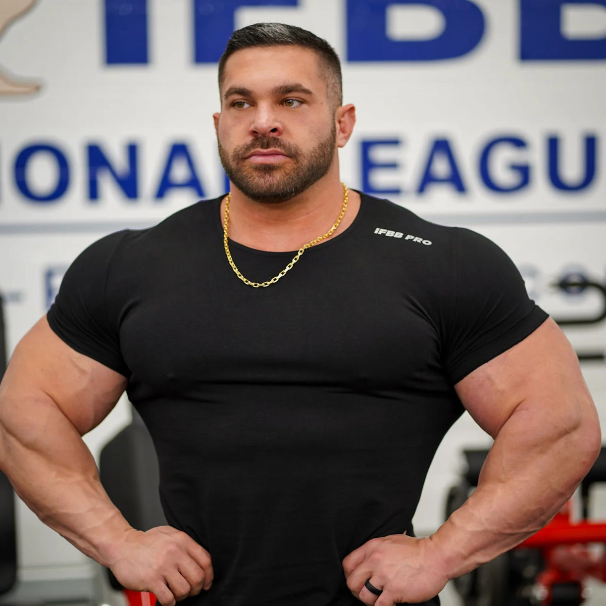MEN'S FITTED GREY IFBB T-SHIRT