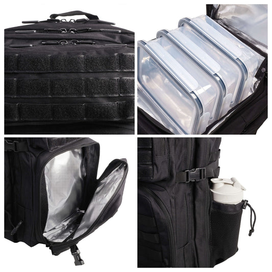 MOCHILA TACTICA EMPRO CON COMPARTIMENTO PARA COMIDA