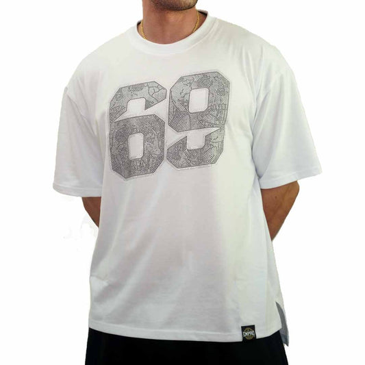 ¡Exclusiva! Camiseta Oversize 69 Brillante Serie Sixnine White