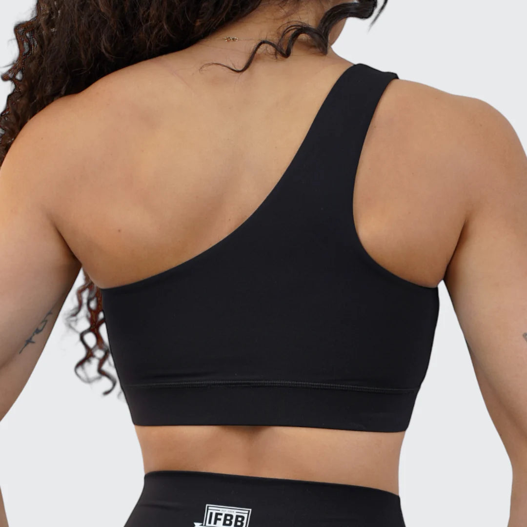 BLACK ASYMMETRICAL IFBB TOP