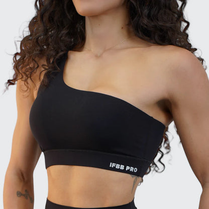 BLACK ASYMMETRICAL IFBB TOP